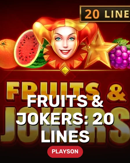 Fruits & Jokers: 20 lines